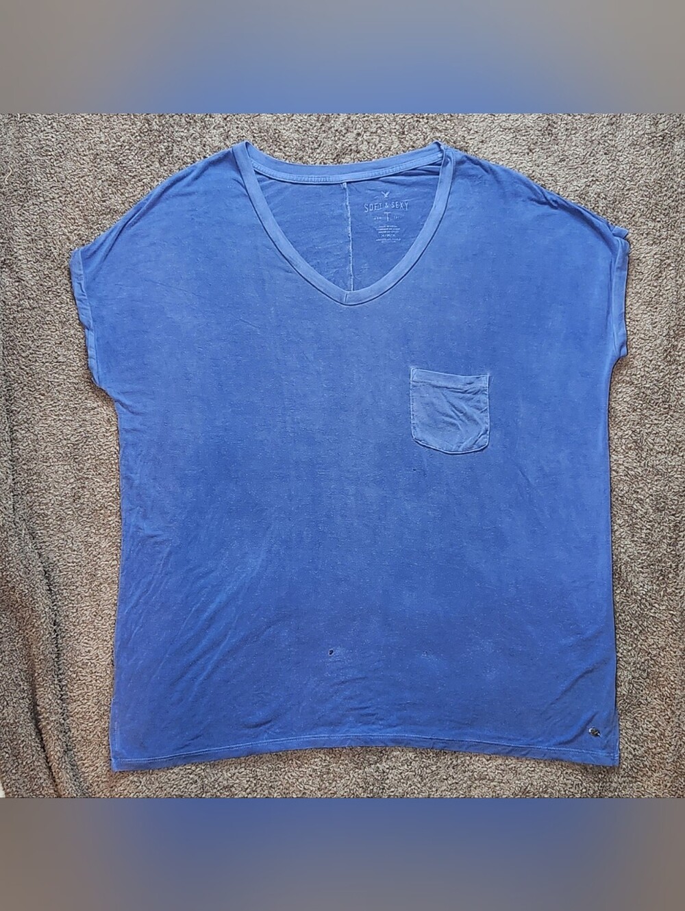 Blue American Eagle Outfitters Longline T-Shirt